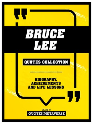 cover image of Bruce Lee--Quotes Collection